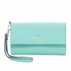 Light teal blue Kate spade iPhone 6 wristlet